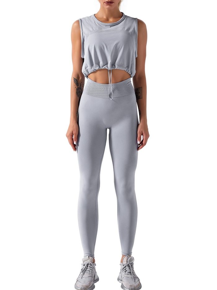 Seamless Wide Waistband Sports Suit